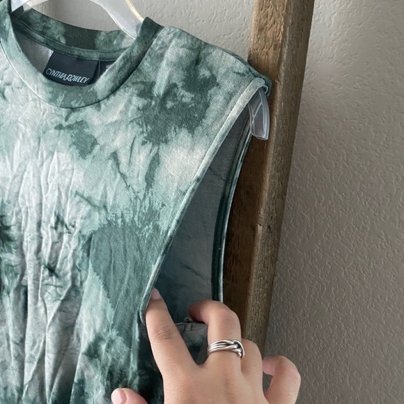 NWOT - Cynthia Rowley tie dye green size XS dress - Picture 4 of 5